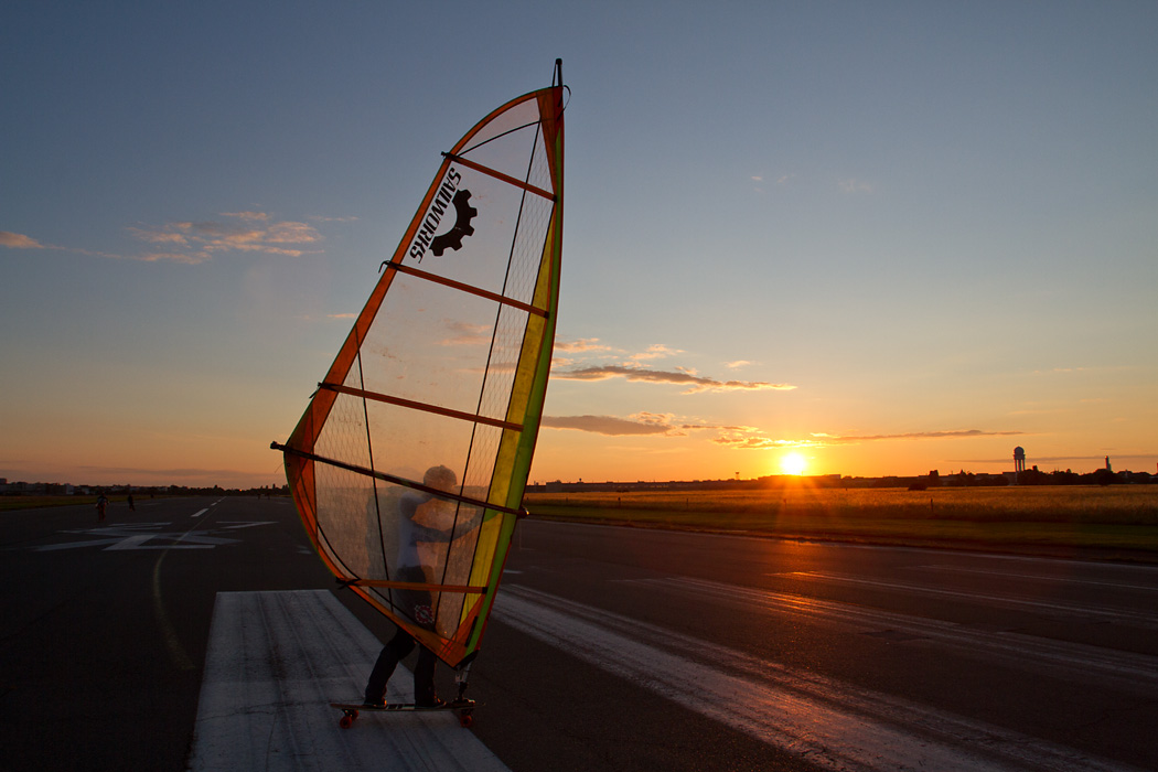 Tempelhofer Feld, the airfield of Berlin's former central airport, now a public park.