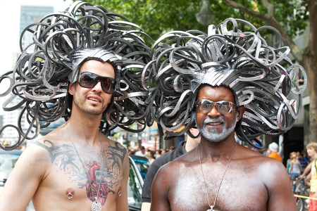 Two participants of the Christopher Street Day parade
