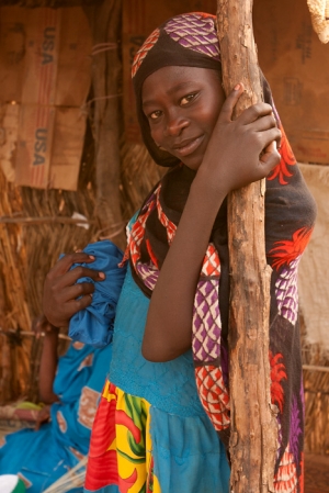 Young woman in a refugee camp in Goz Beida, Chad