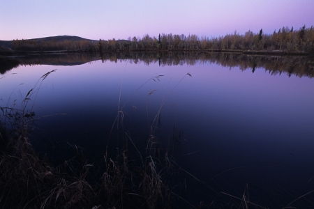 Nenana Pond just after sunset